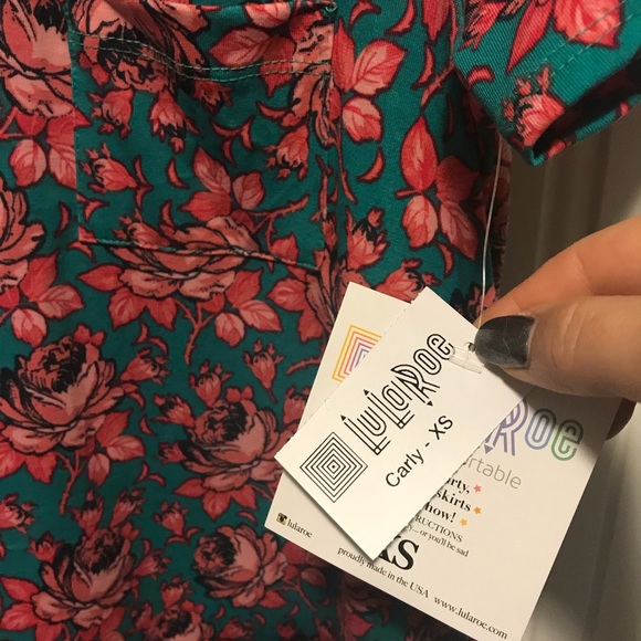 Pink and teal floral Carly XS - Picture 3 of 3